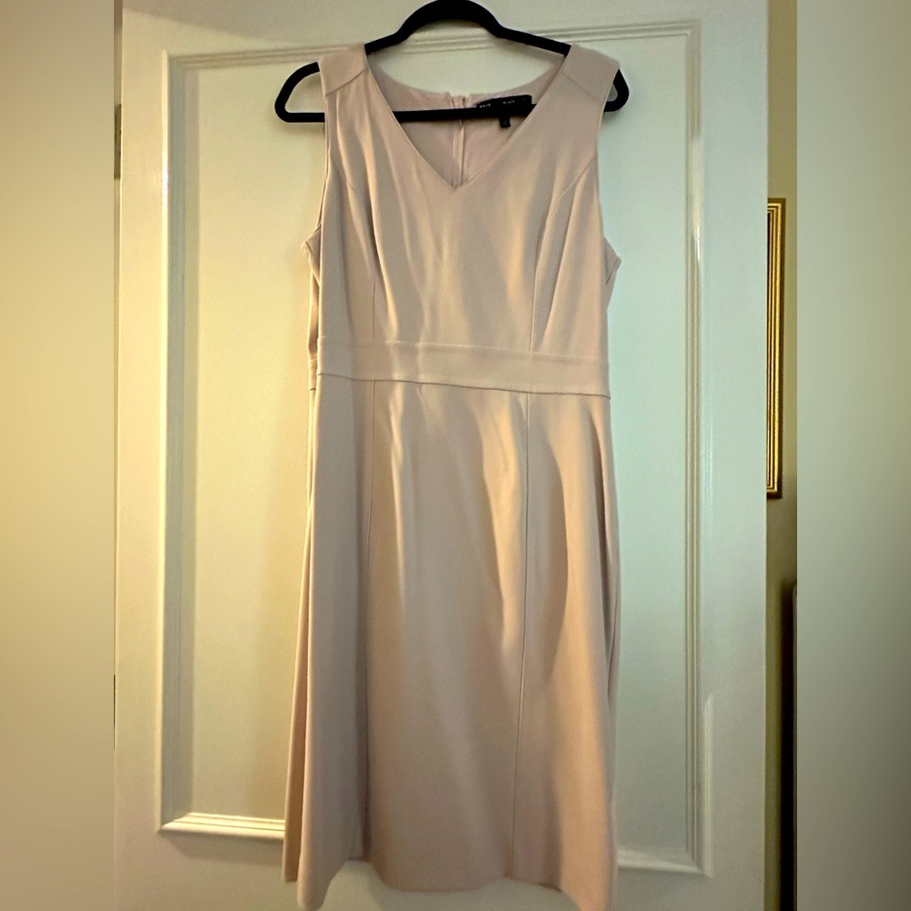 White House Black Market sheath dress in elegant blush pink